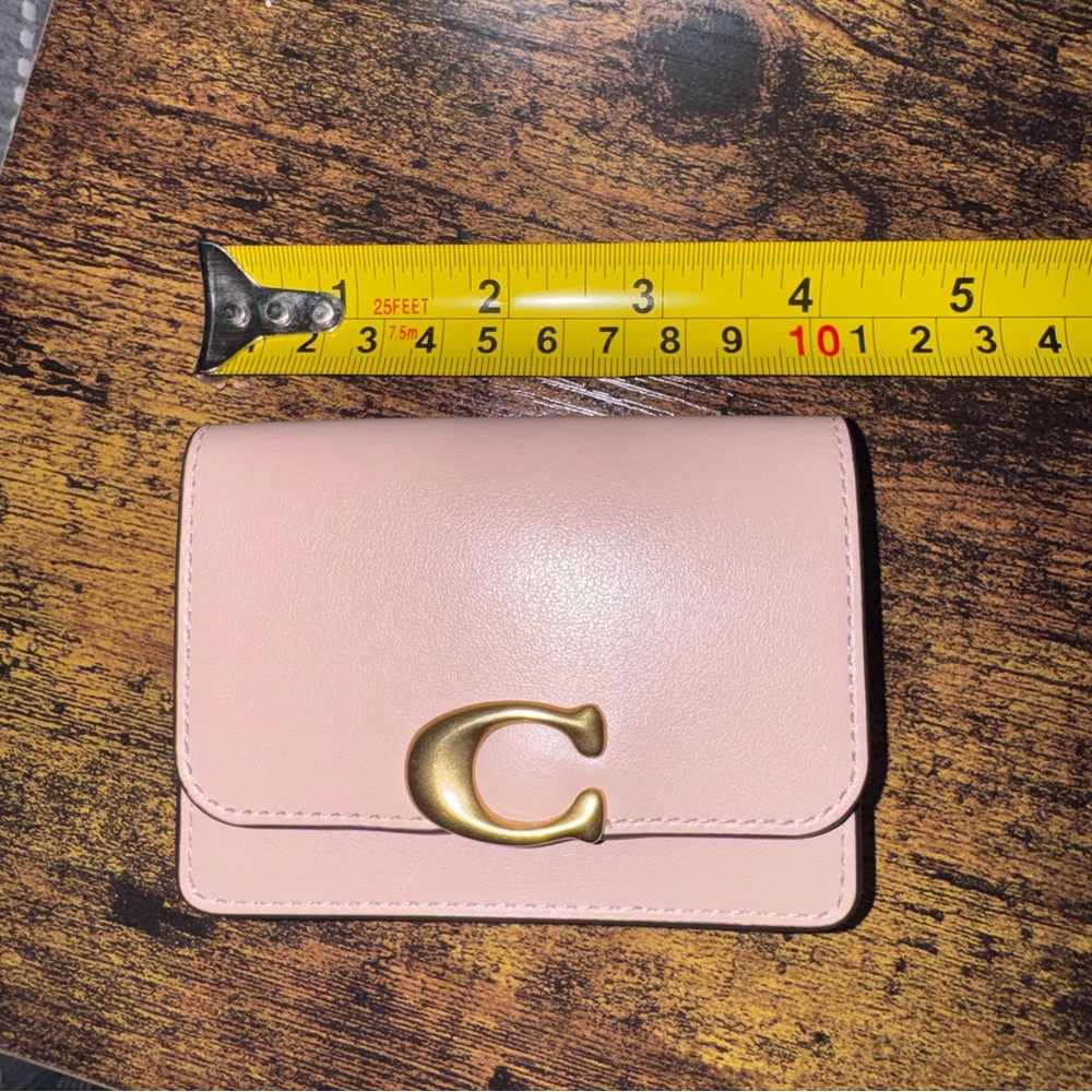 Coach Blush Pink Leather Bandit Card Case
